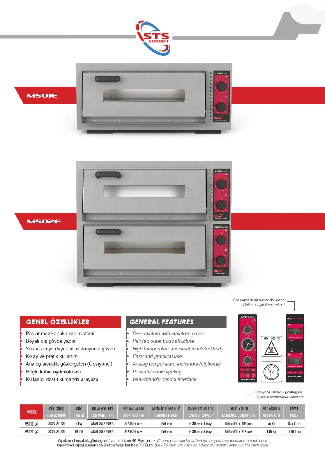 pizza oven M501E